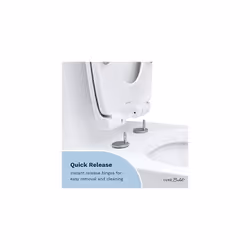 LUXE Bidet TS1008R Round Toilet seat, White