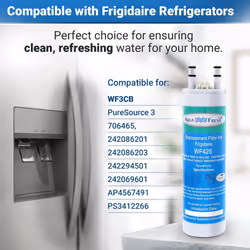 Aqua Fresh Replacement for WF3CB  PureSource 3  706465  242086201  242086203  242294501  242069601  AP4567491  PS3412266  WF425 Refrigerator Water Fil