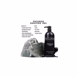 Shave Gel - Cooling Menthol, Aloe & Tea Tree - Prevents Irritation & Moisturizes Skin - Maximum Glide For A Smooth Shave