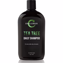 Challenger Tea Tree Shampoo Mens Shower Product For Itchy Dry Scalp Removes Dirt Oils Sulfate Free Argan Oil Bio