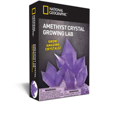 NATIONAL GEOGRAPHIC Purple Crystal Growing Lab - DIY Crystal Creation - Includes Real Amethyst Crystal Specimen
