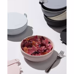 W&P Design Porter Bowl Lunch container 1 L Ceramic, Plastic, Silicone Cream 1 pc(s)