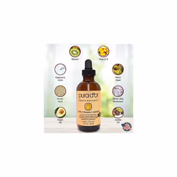 PURA D'OR 20% Vitamin C Serum Premium Professional Grade (4oz / 118mL) for Face & Eyes Most Complete Formula Hyaluronic Acid, Vitamin E & Argan Oil, T