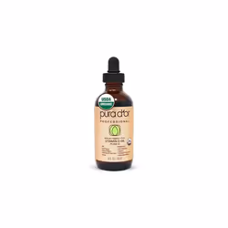 PURA D'OR Organic Vitamin E Oil (4oz / 118mL) 70,000 IU 100% Pure Natural USDA Organic For Skin Face Hexane Free w/Sweet Almo ...