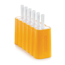 Zoku Slow Pops Silicone Ice Lolly Moulds - Mod 6 Pops - Orange