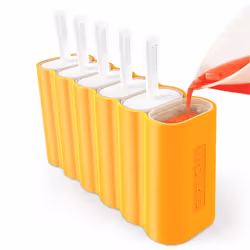 Zoku Slow Pops Silicone Ice Lolly Moulds - Mod 6 Pops - Orange