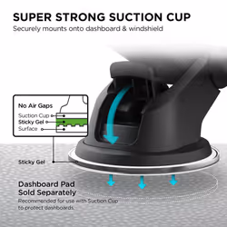 iOttie Easy One Touch Mini Dash & Windshield Car Mount Phone Holder || iPhone Xs Max R 8 Plus 7 Samsung Galaxy S10 E S9 S8 Plus Edge  Note 9 & Other S
