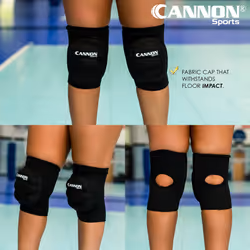 Cannon Sports Pro Series Volleyball Knee Pads with Extra Support for Volleyball  Soccer & Working (Black  Large)