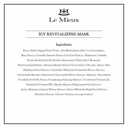Le Mieux Icy Revitalizing Mask - Cooling  Soothing Clay Face Mask with French Green Clay & Amazon White Clay  Facial Mask for Oily & Blemish Prone Ski