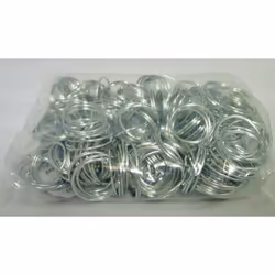 Yellow - Genuine Versa-Tag Yellow Key Tags  Self-Protecting (250 Tags per Box with """"Chrome"""" Plated Steel Rings)