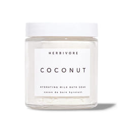 HERBIVORE Coconut Milk Bath Soak - Skin Hydrating & Softening  Soothing Light Coconut Scent  Vegan  8 oz