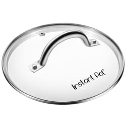 Instant Pot Tempered Glass Lid  7.6-In  Mini 3-Qt    Cooking Pot Lid  Stainless Steel Handle and Rim  Clear