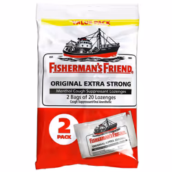 Fisherman's Friend, Menthol Cough Suppressant Lozenges, Original Extra Strong, 40 Lozenges