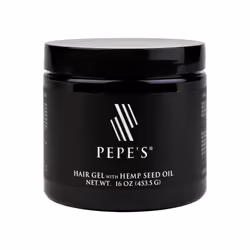 PEPES Mens Strong Hold Hair Gel Enriched with Hemp Seed Oil Biotin Jamaican Black Castor Oil 16OZ453G
