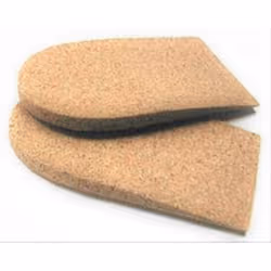 Heel Lift Cushion 1/4 inch (6 mm) Rubber/Cork 1 Pair Medium (2 1/2"