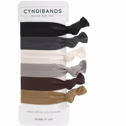 CyndiBands CBC101N, Black, Brown, Chocolate, Grey, Silver, 6 pc(s)