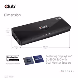 CLUB3D CSV-3103D The Club 3D Universal USB 3.1 Gen 1 UHD 4K Docking station DisplayLink™ - Additional view 4