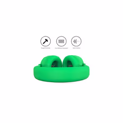 PuroBasic Volume Limiting Wired Headphones for Kids, Foldable & Adjustable Headband w/Microphone, Compatible with Smartphones, Tablets and PC's