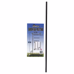 KINREX Garden Flag Pole Holder Stand - Black Metal Iron Wrought Stake Poles for Outdoor Garden Lawn Yard - 3 Piece Set - 35"""" Tall x 15.5"""" Wide