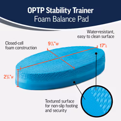 OPTP Stability Trainer - Foam Balance Pads for Physical Therapy  Fitness  Pilates  Yoga  and Dance - Closed Cell Foam Pad for Exercise Balance Pad Wor