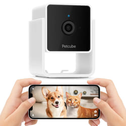 Petcube Cam Indoor Wi-Fi Pet and Security Camera with Phone App, Pet Monitor with 2-Way Audio and Video, Night Vision, 1080p HD Video and Smart Alert