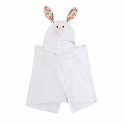 ZOOCCHINI Kids Plush Terry Hooded Bath Towel (Bella The Bunny)