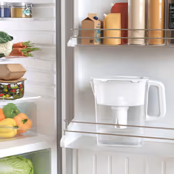 AQUAPHOR Compact 5Cup Water Filter Pitcher  White with 1 x B15 Filter  Fits in The Fridge Door  Reduces Limescale and Chlori