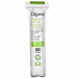 Cliganic, Organic Cotton Rounds, 100 Count