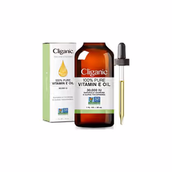 Cliganic 100% Pure Vitamin E Oil for Skin, Hair & Face - 30,000 IU, Non-GMO Verified | Natural D-Alpha Tocopherol