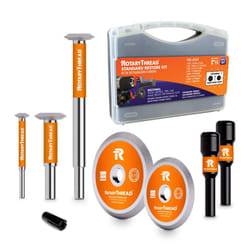 Rotary Thread Repair Kits - Faster & Easier to Chase  Restore & Clean Internal or External Threads  All in One Universal Thread Files Set  Inch  Metri