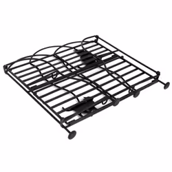 Lily's Home Cat Lovers Black Metal Countertop Wire Shelf Rack  Great for Household Items  Kitchen Organizer  Bathroom Storage and More. Foldable. 2-Ti