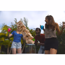 Jenga GIANT Genuine Hardwood Game (Stacks to 4+ feet. Ages 8+)