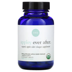 Ora, Appley Ever After, Organic Apple Cider Vinegar Supplement, 500 mg , 60 Organic Tablets