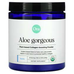 Ora, Aloe Gorgeous, Plant-Based Collagen-Boosting Powder, Vanilla , 8.47 oz (240 g)