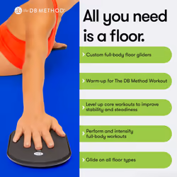 THE DB METHOD DreamDiscs Core Sliders for Work Out  Custom Full Body Ab Floor Gliders for Exercising  Pilates  Fitness  Abdominal Muscles  Home Gym Wo