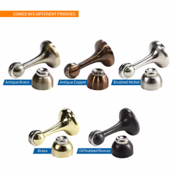 Rok Hardware Magnetic Door Stop Holder 3 Inches (Brushed Nickel  1 Pack)
