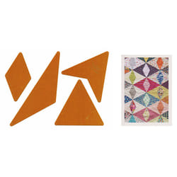 Jen Kingwell Acrylic Template Set  Diamond Exchange for use with a Pattern Found in Jen Kingwells Quilt Recipes Book