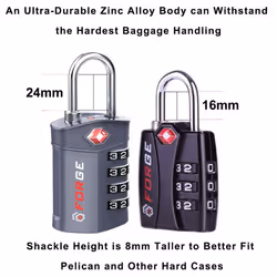 4 Digit TSA Approved Luggage Lock  4 Pack Gray  Inspection Indicator  Alloy Body