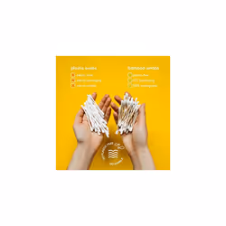 Natural Bamboo Cotton Swabs (600 count) - Biodegradable Cotton Swabs and Eco friendly and Sustainable Cotton Buds for