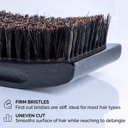 ZEUS Premium Hair Brush  Men's Grooming Beard & Hair Brush  Beech Wood & 100% Boar Bristle (Palm Brush)