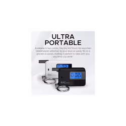 Go Keychain Breathalyser (Black), Ultra-Portable Pocket Keyring Alcohol Tester for Personal Use