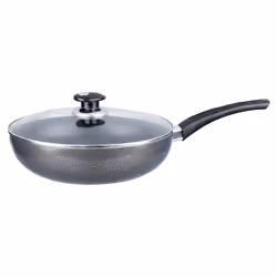 Brentwood Appliances Nonstick Aluminum Wok with Lid (10-Inch) Normal Black