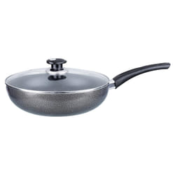 Brentwood Appliances Nonstick Aluminum Wok with Lid (10-Inch) Normal Black
