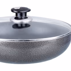 Brentwood Appliances Nonstick Aluminum Wok with Lid (10-Inch) Normal Black