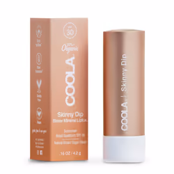 Coola LLC COMLL4SKDI, Lip balm, Brown, Women, Skinny Dip, Titanium Dioxide 3.6%, Zinc Oxide 3.0% Acacia Decurrens Flower Wax, ...