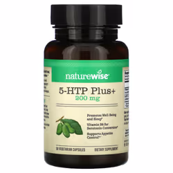 NatureWise, 5-HTP Plus+, 200 mg, 30 Vegetarian Capsules