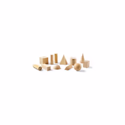 Learning Resources Geometric Solids  Wooden Shapes  Set of 12 Geometri
