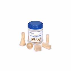 Learning Resources Geometric Solids  Wooden Shapes  Set of 12 Geometri
