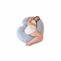 Pharmedoc The CeeCee Pillow Pregnancy Pillow C-Shape Full Body Maternity Pillow (Grey Jersey Cover)- Support for Back, Hips, ...