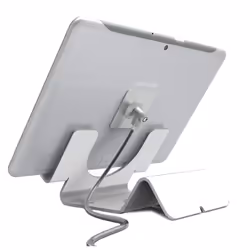 Compulocks Universal Tablet Holder White with Coiled Cable Lock Black